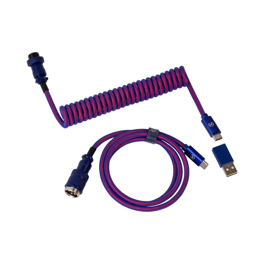 Keychron Premium Coiled Aviator USB Cable | Type-C + USB-A Adapter…