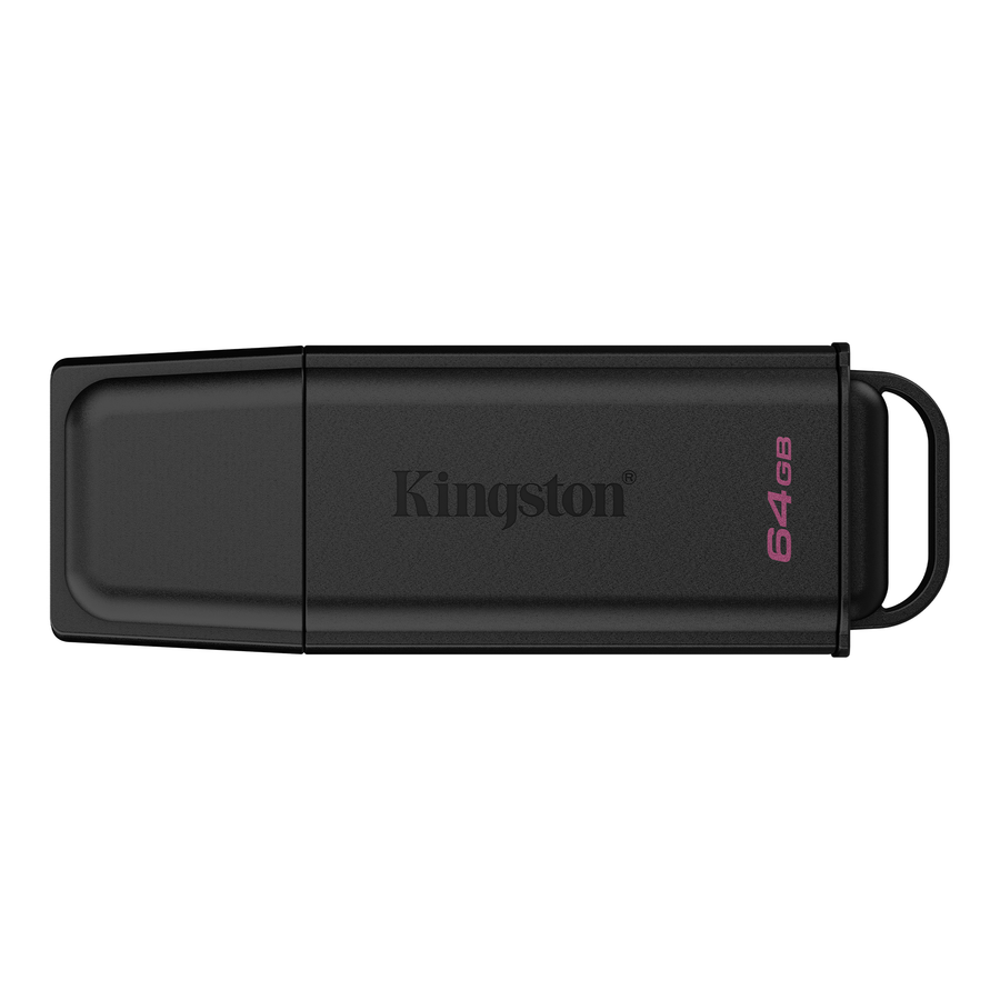 Kingston 64GB Portable USB 3.2 Gen 1 DataTraveler Exodia Black.