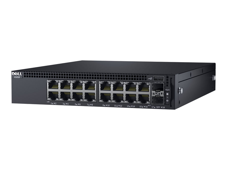 Dell Networking X1018 Smart Web Managed Switch/ 16x 1GbE and 2x…