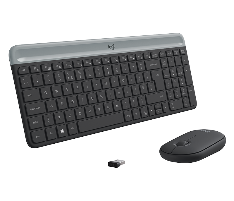 Logitech MK470 Slim Combo - Graphite - US INTL - 2.4GHZ - N/A -… (920-009204)