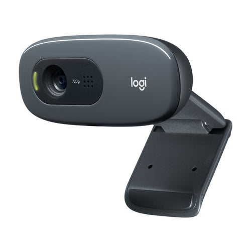 Logitech C270 HD 720p video with auto light correction and…