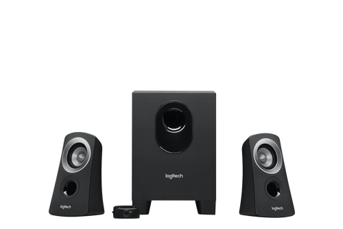 Logitech 2.1 system with 25W RMS power and compact down-firing…