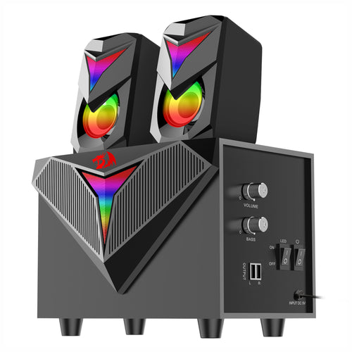 REDRAGON 2.1 Satellite Speaker TOCCATA RGB 11W Gaming Speaker - Black