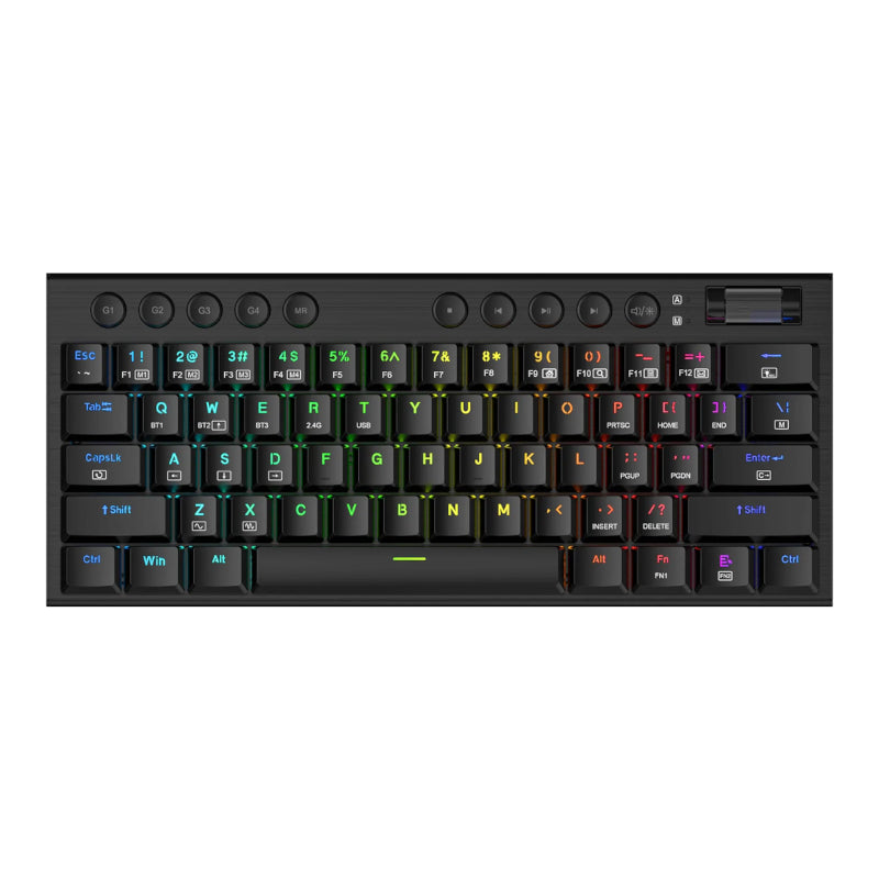 REDRAGON Horus Mini Pro 61Key Wireless Bluetooth Red Switch RGB Low…
