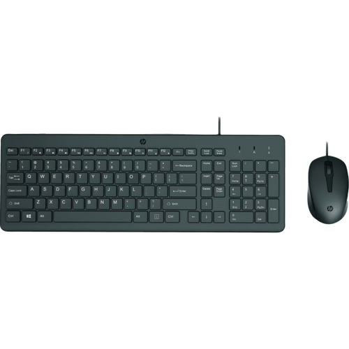 HP 150 Wired Mouse and Keyboard Combo Set English - Black