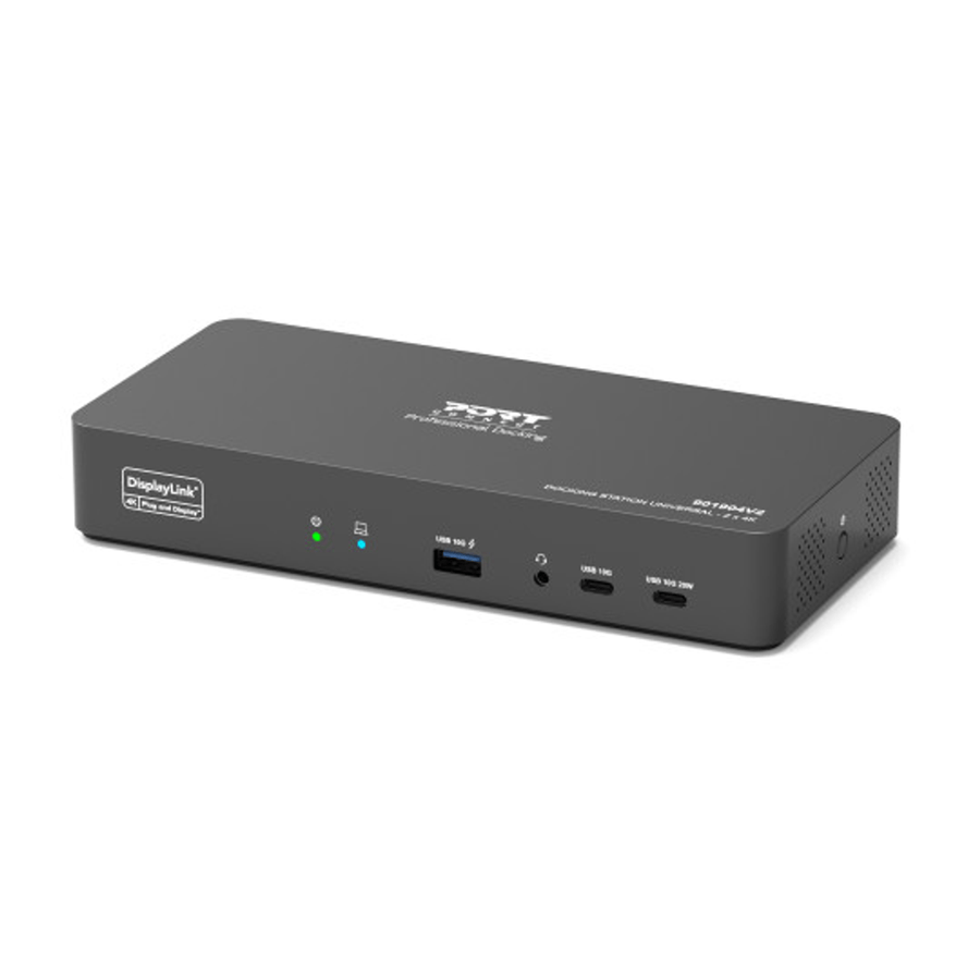 PORT2 x 4K USB-C desktop docking station 11 peripherals 96W