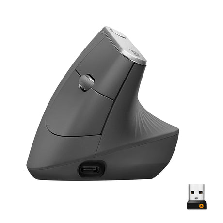 Logitech MX Vertical Advanced Ergonomic Wireless Mouse, Grey