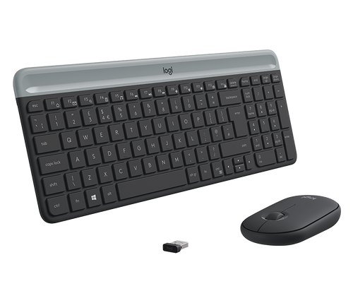 Logitech MK470 Slim Combo - Graphite - US INTL - 2.4GHZ - N/A -… (920-009204)