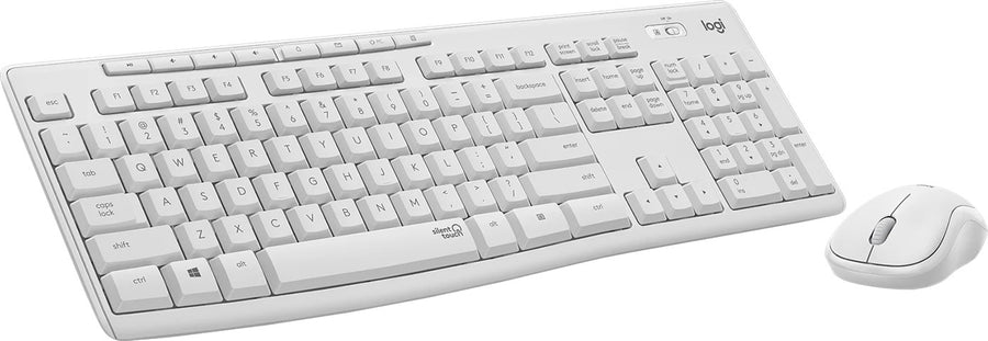 Logitech full-size KBM combo. SilentTouch technology. 90% less…