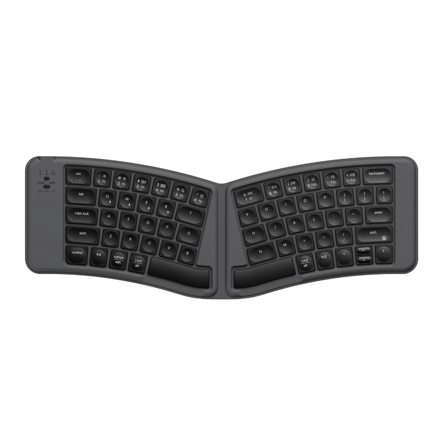 Keychron B11 Pro Ultra-Slim Wireless Foldable Keyboard Alice Layout - Space Gray