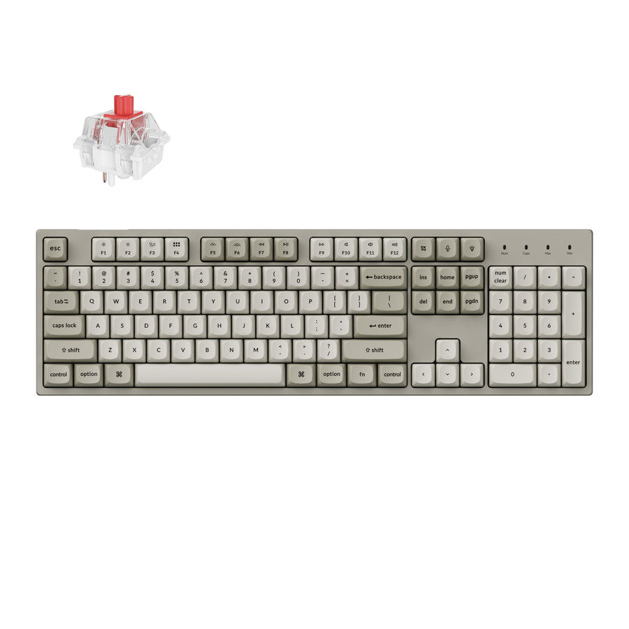 Keychron C2 Pro 100% 8K Super Red Switch Hot-Swap RGB Wired Custom Mechanical Keyboard
