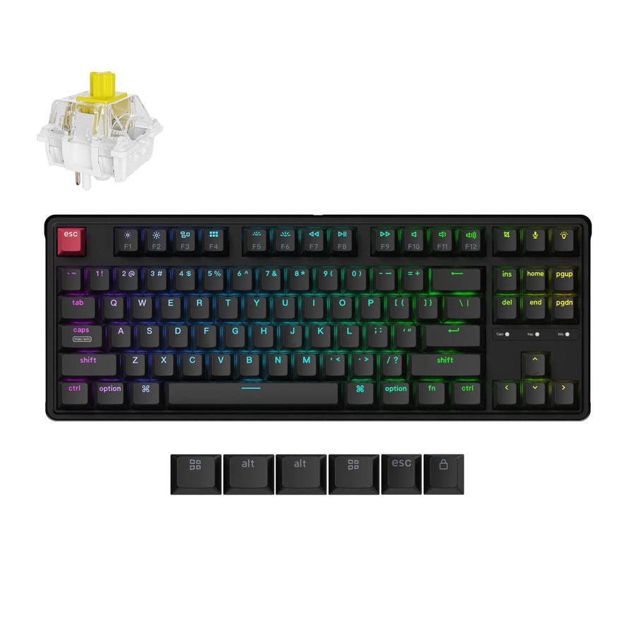 Keychron C3 Pro 80% 8K Super Banana Switch Hot-swappable RGB Wired…