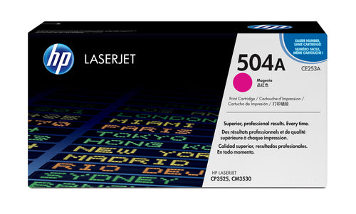 HP 504A CP3525/CM3530 MFP Magenta Print Toner Cartridge Prints…
