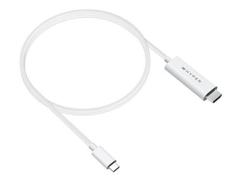 Targus - Hyper 4K USB-C to HDMI Cable - White Share 4K60Hz Content…