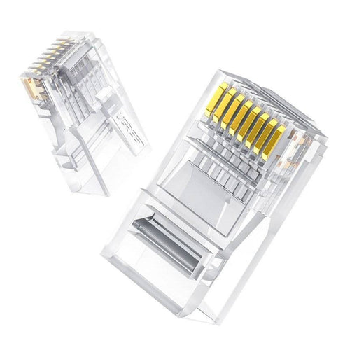 UGREEN Cat6 RJ45 Modular Plugs - Transparent with Gold Contacts