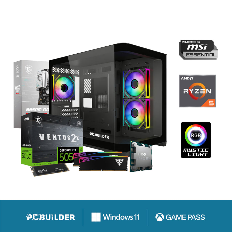 PCBuilder Ryzen 5 8400F RECON Windows 11 Gaming PC (PCB_RECON_02)