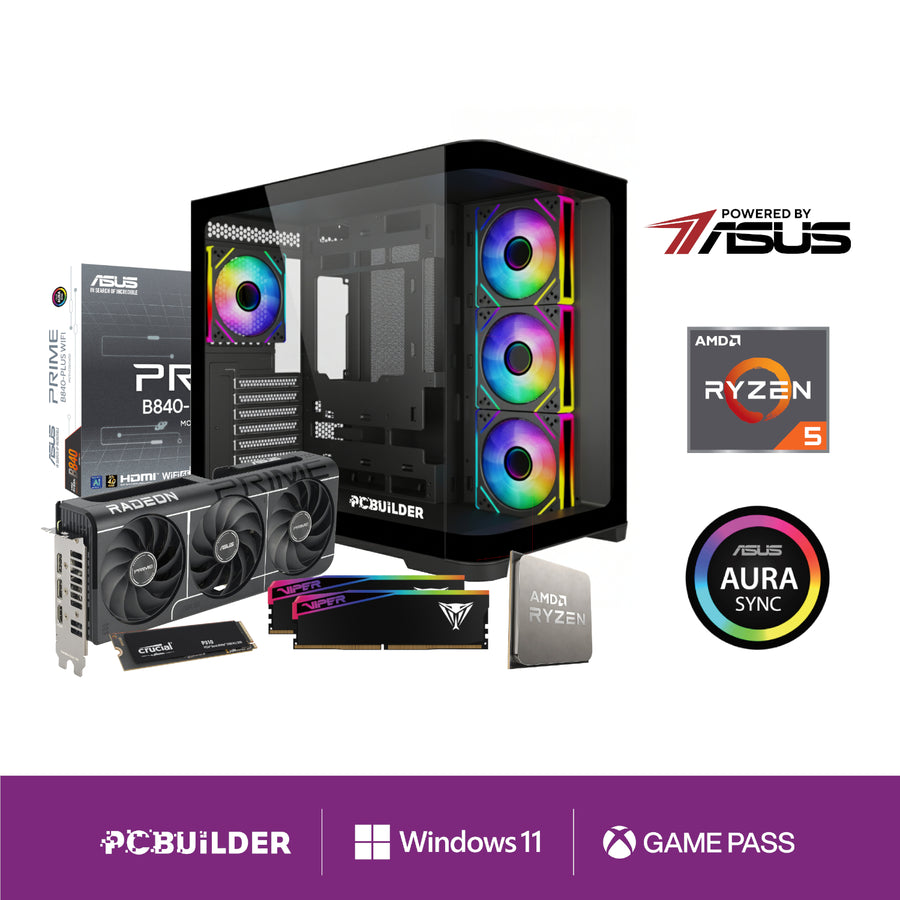 PCBuilder Ryzen 5 7600 SEEKER Windows 11 Gaming PC (PCB_SEEKER_02)