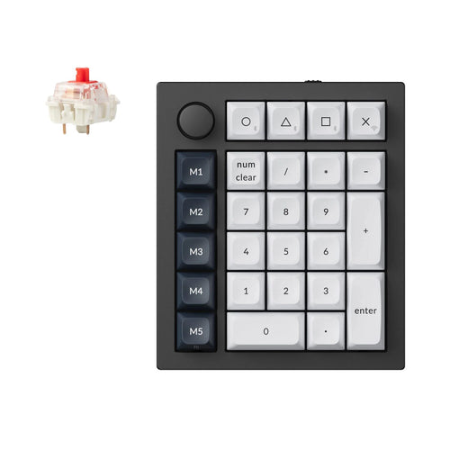 Keychron Q0 Max QMK Gateron Jupiter Red RGB Wireless Custom Number Pad Carbon Black