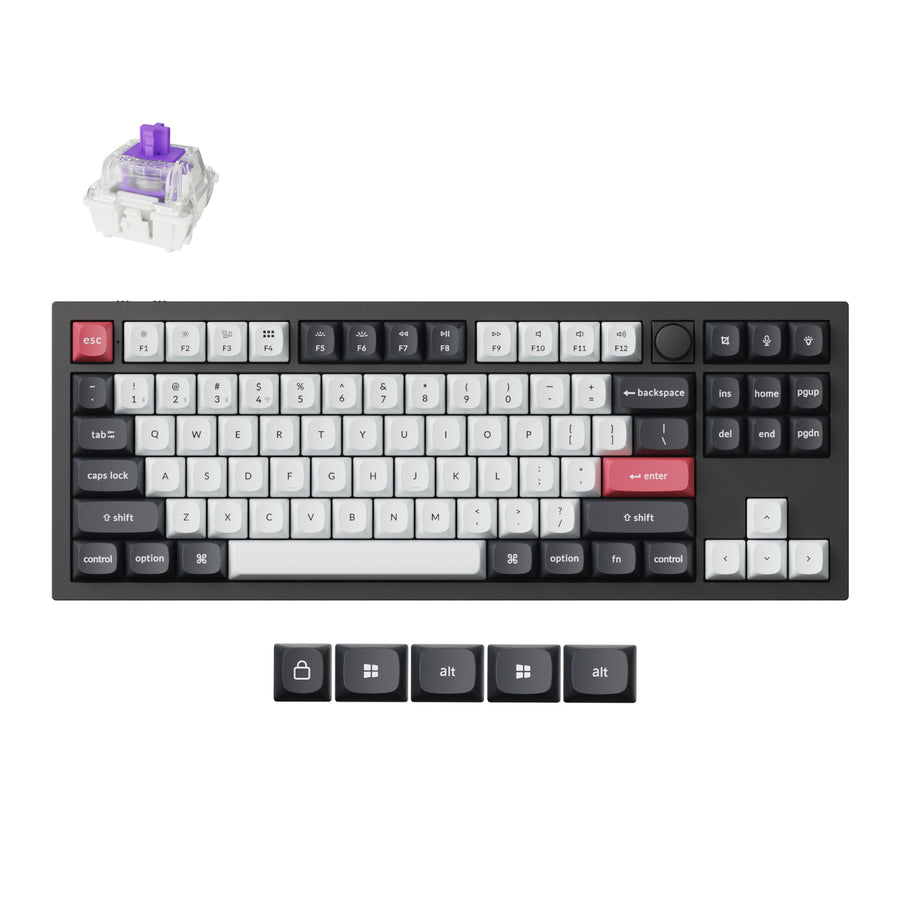Keychron Q3 HE QMK 80% Wireless Custom Mechanical Keyboard (Nebula…