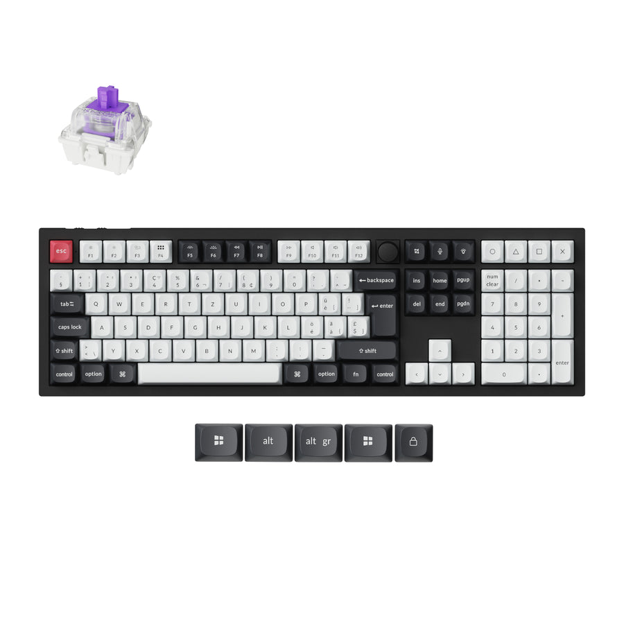 Keychron Q6 HE QMK Full-size Wireless Custom Mechanical Keyboard… (Q6H-M1)