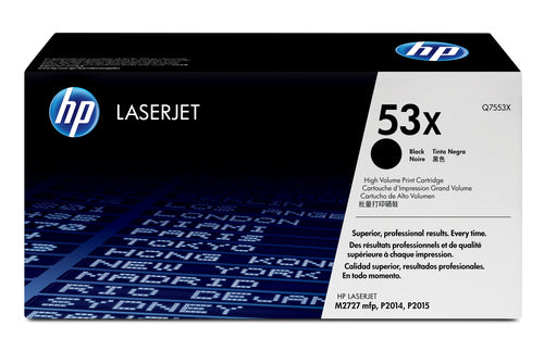 HP 53X LaserJet Q7553X Black Print Cartridge Prints Approximately 7…