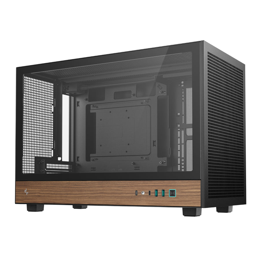 DeepCool CH260 Wood mATX Gaming Chassis - Black
