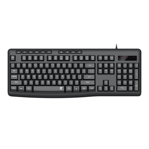Redragon BK-7366 Full-size Ergonomic Wired Membrane Office Keyboard - Black