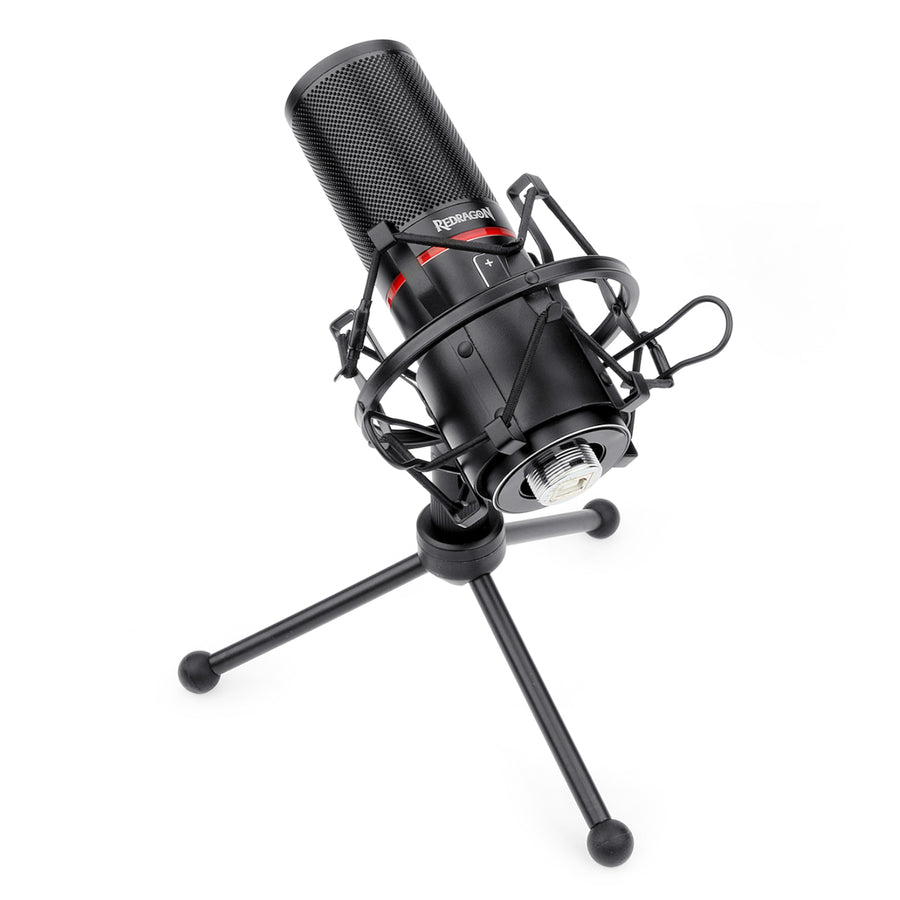 REDRAGON BLAZAR Cardioid USB Gaming Mic and Tripod - Black