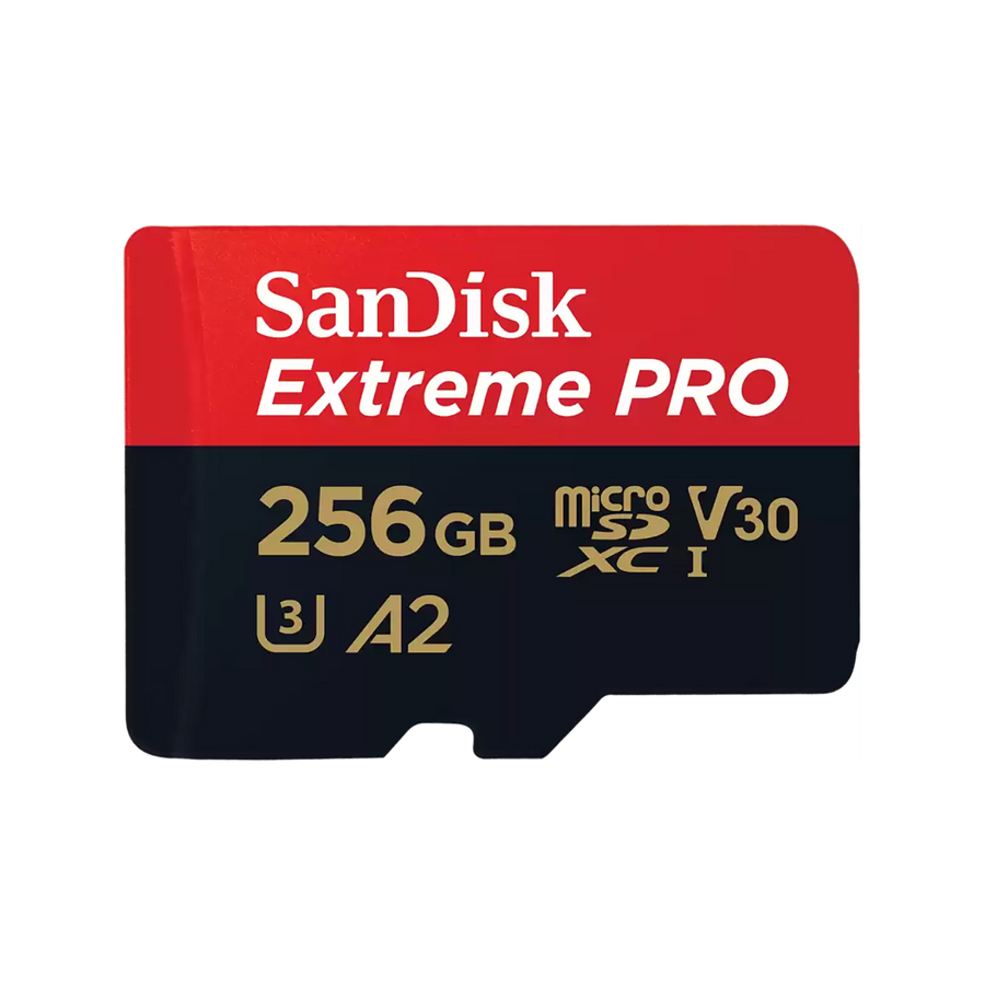 Sandisk Extreme Pro 256GB 4K Video MicroSDXC Card with Adapter