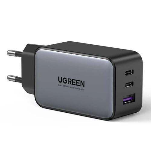 Ugreen 3 Port GaN PD Home Charger - 65W features Type-C port with… (UG-CD244-10335)
